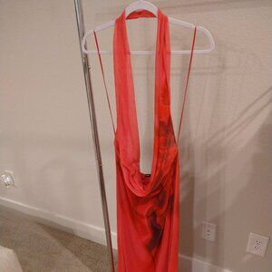 Zara draped tulle halter dress
